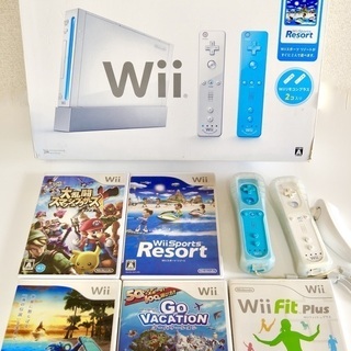 【ソフト5本付き！】Wii 本体 Sports Resort ス...