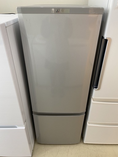 冷蔵庫 MITSUBISHI 三菱 MR-P17Z-S1 2016年製 2D 168L シルバー 中古品