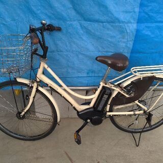 電動アシスト自転車 ヤマハ　PAS 26インチ 3速 LEDライト クリーム