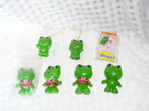 カエルグッズ7個セット 医薬品 コルゲン コーワ ご愛用御礼品 ケロちゃん付ストラップ 首 腕が回せるフィギュア4体 紐付き指人形2体 表 アン 宿院のフィギュアの中古あげます 譲ります ジモティーで不用品の処分