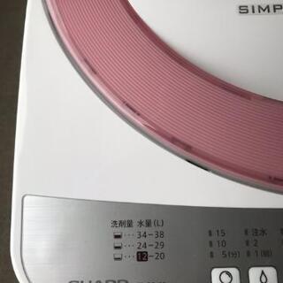 受け渡し決定【美品】シャープ洗濯機★風乾燥機能付き6.0kg★ピ...