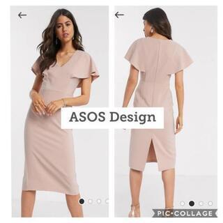 【ASOS】ダスティピンク ペンシルドレス【新品タグ付き】