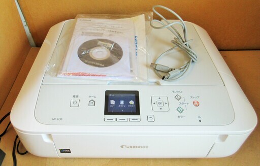 ☆Canon キャノン PIXUS MG5730 インクジェット複合機 プリンター・スキャナ・コピーがこれ一台◆長期保証付・人気のピクサ