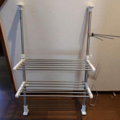 今週末お渡し限定20%off❗️キッチンラック ２段 つっぱりラック ニトリ製