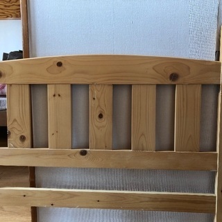 ナチュラル木材　二段ベッド
