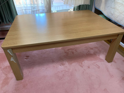 ニトリこたつテーブル長方形中古脚に難あり まつぴー 立川のテーブル こたつ の中古あげます 譲ります ジモティーで不用品の処分
