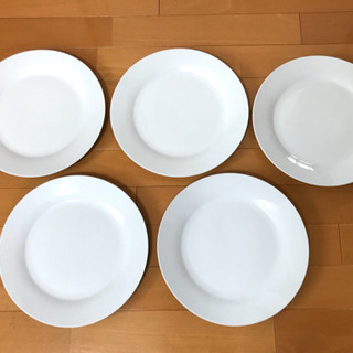 【お取引中】シンプル　白い大皿　5枚