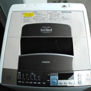 配達無料♪日立 7/3.5㎏ 全自動洗濯機 BW-D7SV 乾燥機付