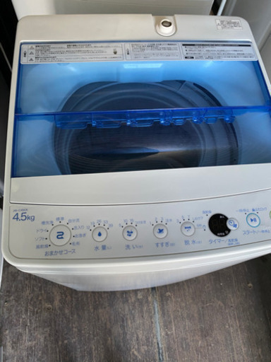 No.249 ハイアール　4.5kg洗濯機　2018年製　JW-C45CK 近隣配送無料