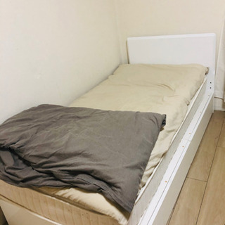 【5月中廃棄予定】シングルベッド 美品 ニトリ オリジナルベッド