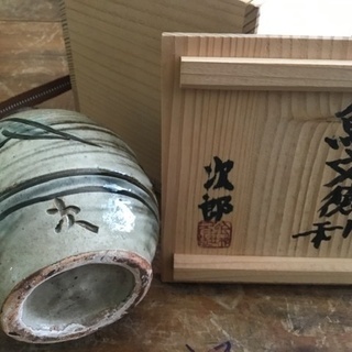 値下げ❗️ 人間国宝　金城次郎　徳利　笑う魚文　酒器　やちむん 壺屋焼き　物故