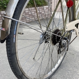 売り切れました！28インチ シティサイクル グリーン 6段 サイクル