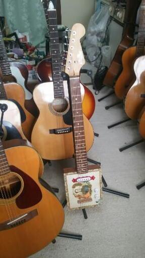 R.M.kalimba/craft＆junkオリジナルハンドメイドCigarBoXGuitar/#0017