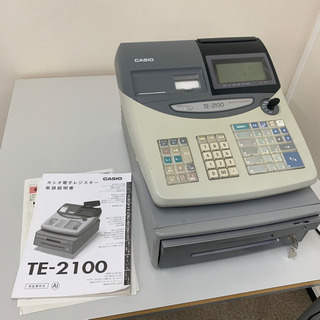 カシオ　電子　レジスター　レジ　TE-2100