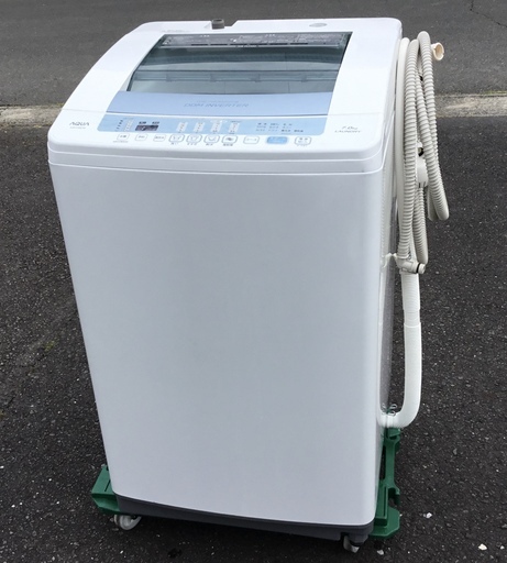 ＜動作・美品＞アクア・全自動洗濯機 (7.0kg) AQW-V700E-W