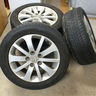 【苫小牧バナナ】FIREHAWK 205/55R16 10年製 難あり マツダ純正 アルミ 16×6 1/2J オフセット 52.5 PCD 114.3