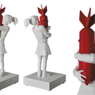 未開封品 MEDICOM TOY banksy bomb hugger red ver.