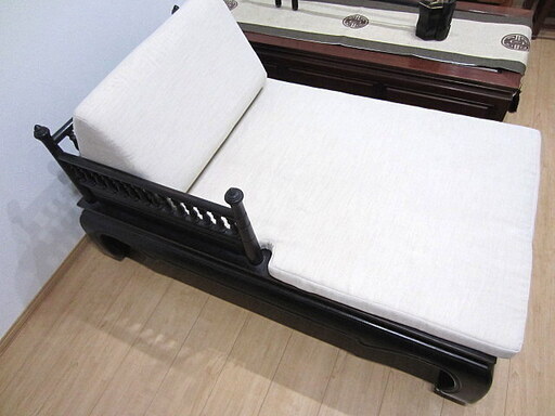 引き取り限定　シノワズリ/チャイナ/ 中国・台湾 宮廷スタイル カウチソファー 木製フレーム・長椅子・寝椅子