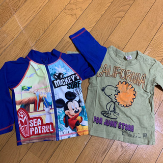 ミッキーのラッシュガード・どろんこ用Ｔシャツ