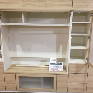 【店舗同時販売中】すえ木工 MGver2シリーズ　壁面TVボード　上置き収納棚付き