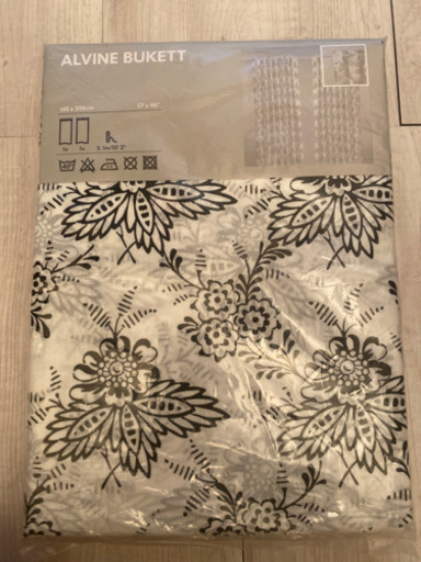 Ikea カーテン白黒アンティーク花柄 翡翠 新宿のカーテン ブラインドの中古あげます 譲ります ジモティーで不用品の処分