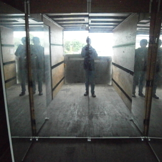 ☆中古品 ミラーパーテーション 鏡 四枚セット 美品 横800×高さ1800