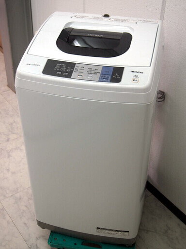 14【6ヶ月保証付】17年製 日立 5kg 全自動洗濯機 NW-50A
