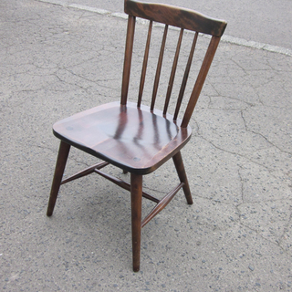 ダイニングチェア 幅42cm 木製 ブラウン系 アンティーク 椅子