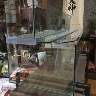 その他 中古オールガラス水槽➕ガラス製オーバーフロー水槽
