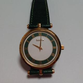 GUCCI☆シェリーライン☆メンズ時計☆ホワイト✕グリーン☆ヴィンテージ