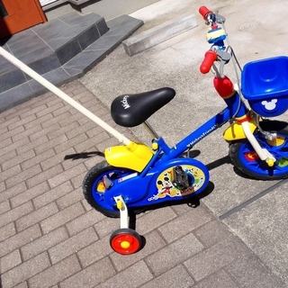 子供用補助輪付自転車 ides カジー12　ミッキーマウスデザイン