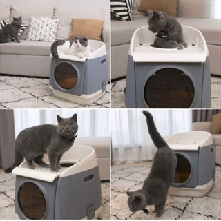 楽天市場】猫トイレ 密封型 宇宙船デザイン 猫トイレ オシャレ