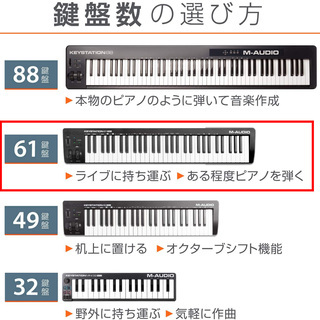 M-Audio USB MIDIキーボード 61鍵 ピアノ Keystation61 III