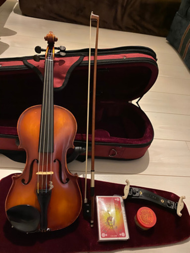 バイオリンセット　kiso suzuki  1/4  no.280 (弓、松脂、音符カード、ハードケース、楽譜スタンド付き)