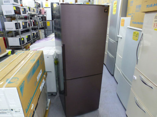 【キズあり特価】2ドア冷蔵庫 271リットル 2015年製 シャープ SJ-PD27A-T  ￥34,800-札幌市手稲区