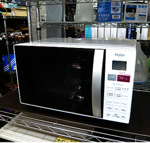 札幌 オーブンレンジ 2016年 ハイアール 説明書付き JM-V16C 160電子レンジ キッチン家電 トースター ホワイト 白 Haier 本郷通店
