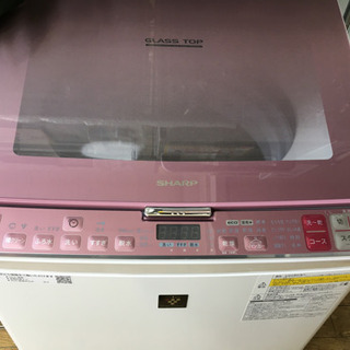 美品 2018年製 SHARP シャープ 8.0kg/4.5kg洗濯乾燥機 プラズマクラスター