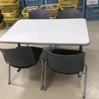 オフィス用 テーブル椅子4脚セット