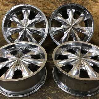 社外ホイール マルチ 20インチ 4本 8.5J5HPCD114.3/127+35 メッキ