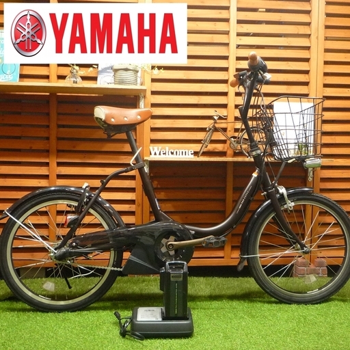 電動自転車 ヤマハ 20インチ PAS city-c 2017年 小径車 大容量8.7Ah 新基準 中古 YAMAHA 人気のブラウン