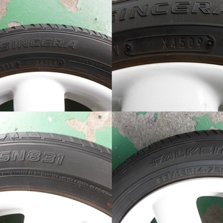 発送OKバリ山●ラパン純正ホイール付★155/65R14★ファルケン ４本　H-27