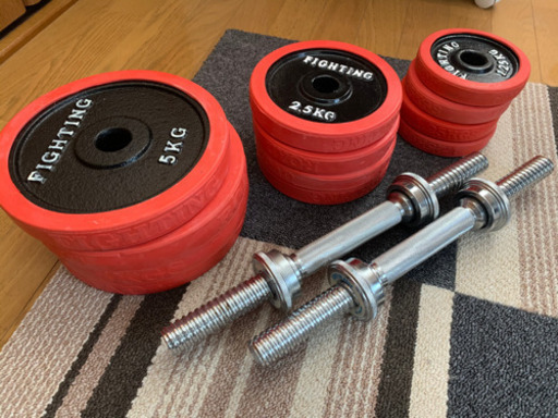 ダンベル　ラバータイプ　40kgセット