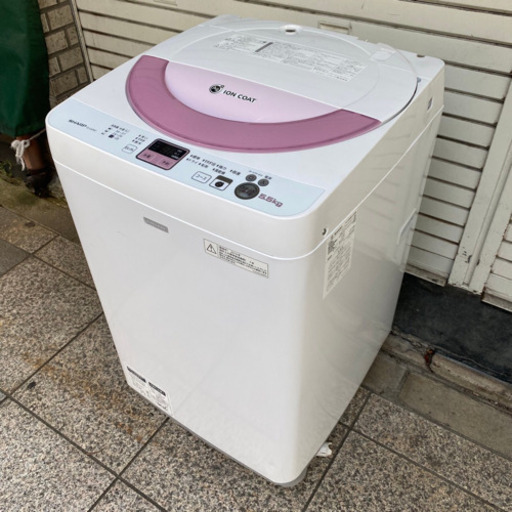 #3799 シャープ 5.5kg 全自動洗濯機 SHARP ES-G55NC-P