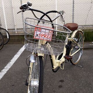 目通し 電動アシスト自転車 ベージュ シティタイプ 0528-02 未使用品 21テクノロジー 26インチ 電動アシスト自転車