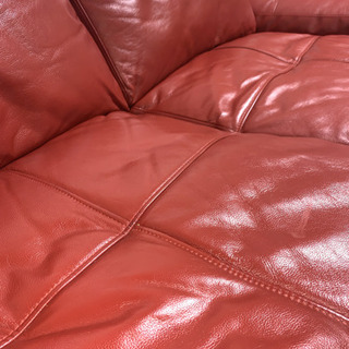 本革 ソファ 赤 