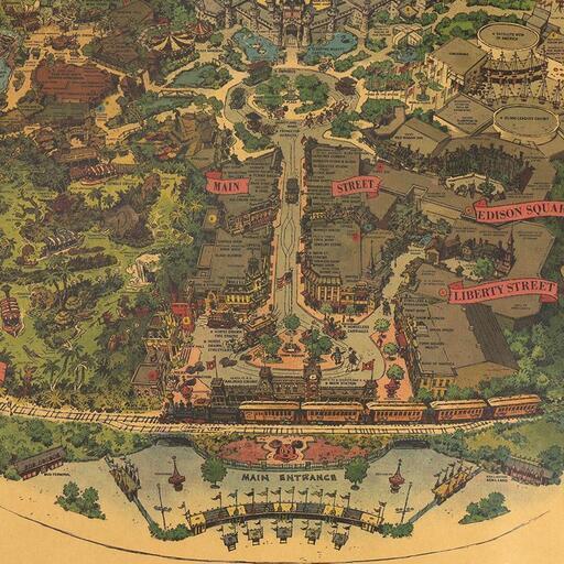 ビンテージ 1958 ディズニーランド Disneyland Usa 地図 Mame Mame 五香のノベルティグッズの中古あげます 譲ります ジモティーで不用品の処分