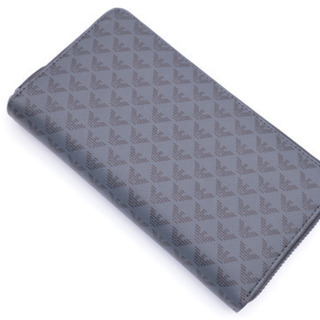 《EMPORIO ARMANI/ロゴラウンドファスナー》Sランク 未使用品 美品