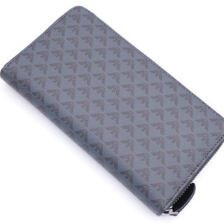 《EMPORIO ARMANI/ロゴラウンドファスナー》Sランク 未使用品 美品