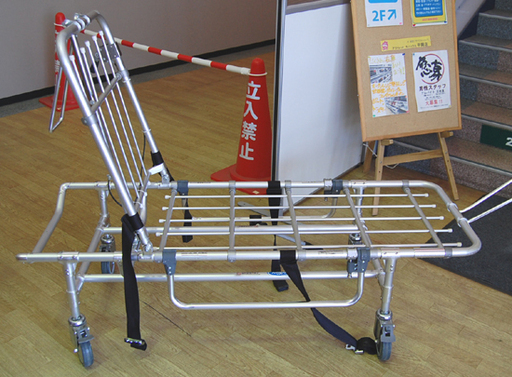 日進 ストレッチャー TY240N 介護用品 寝具 背上げ リクライニング 車