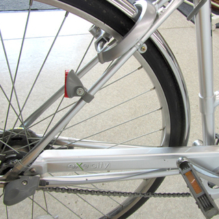 自転車27インチ シティサイクル 3段切替 exe City ママチャリ シルバー色 札幌市北区